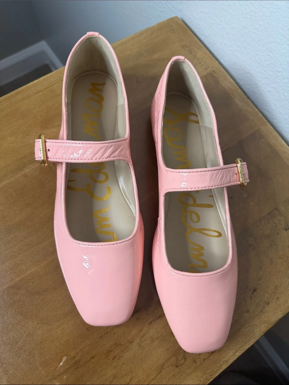 Sam Edelman Michaela Mary Jane Flat Pink patent leather NEW 7.5